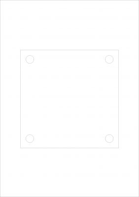 LEER INLET 150/150 mm für Türschild VITRUM V.003